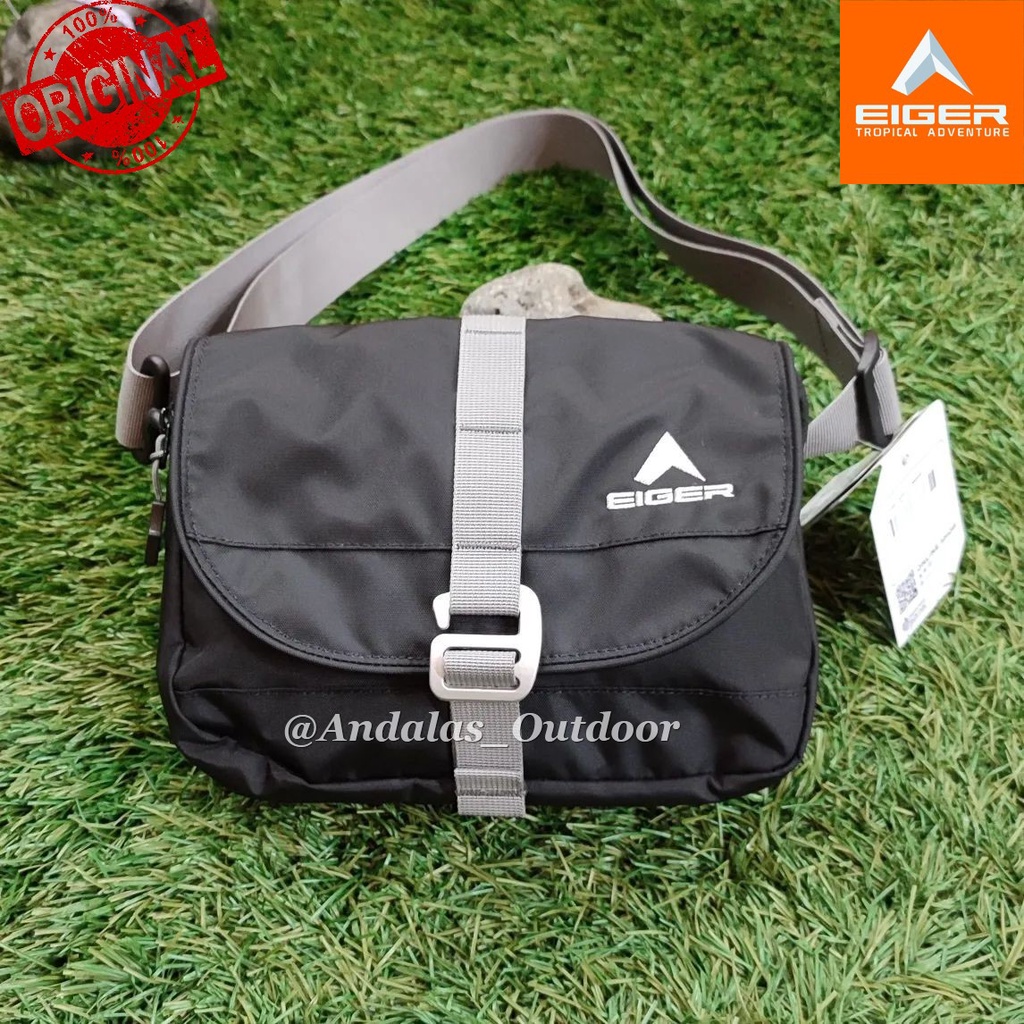 Eiger001 HZL COMP DESCENT SELEMPANG BAG, สีดํา 2705 | กระเป๋าผู้ชายผู้หญิง
