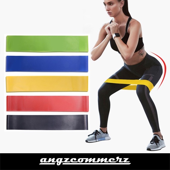 1 มม. ยางยืดโยคะต้านทาน O-Ring Band สีดํา 60x5 ซม.