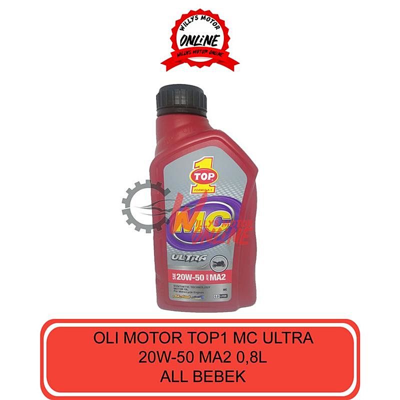 Top1 MC ULTRA OIL 20W-50 0.8L OlI DUCK MOTORCYCLE อะไหล่