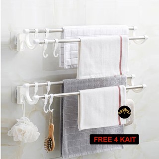 [ Paket 2 set ] Hanger handuk tanpa paku gantungan hanger