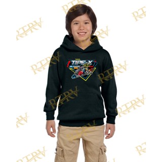 เสื้อแจ็กเก็ตกันหนาว มีฮู้ด ลาย Trondol Racing X-type สําหรับเด็ก