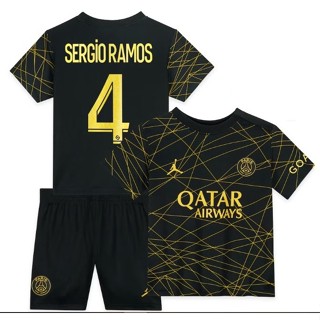 ลูกฟุตบอล PSG sergio ramos 4th paris สีดํา สําหรับเด็ก