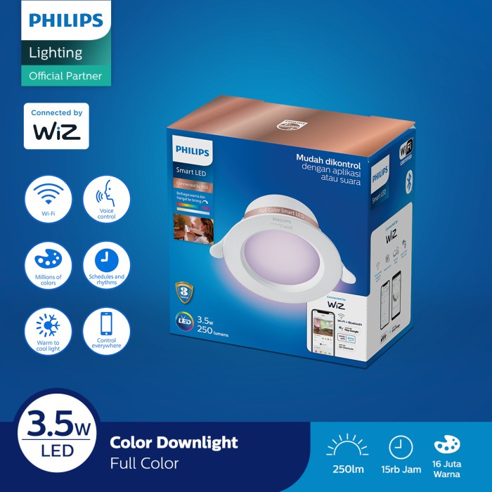 [สมาร ์ ท ] Philips Smart Wifi Led Downlight 3.5W ปรับแต ่ งสีได ้ - Rgb [Lamp ]