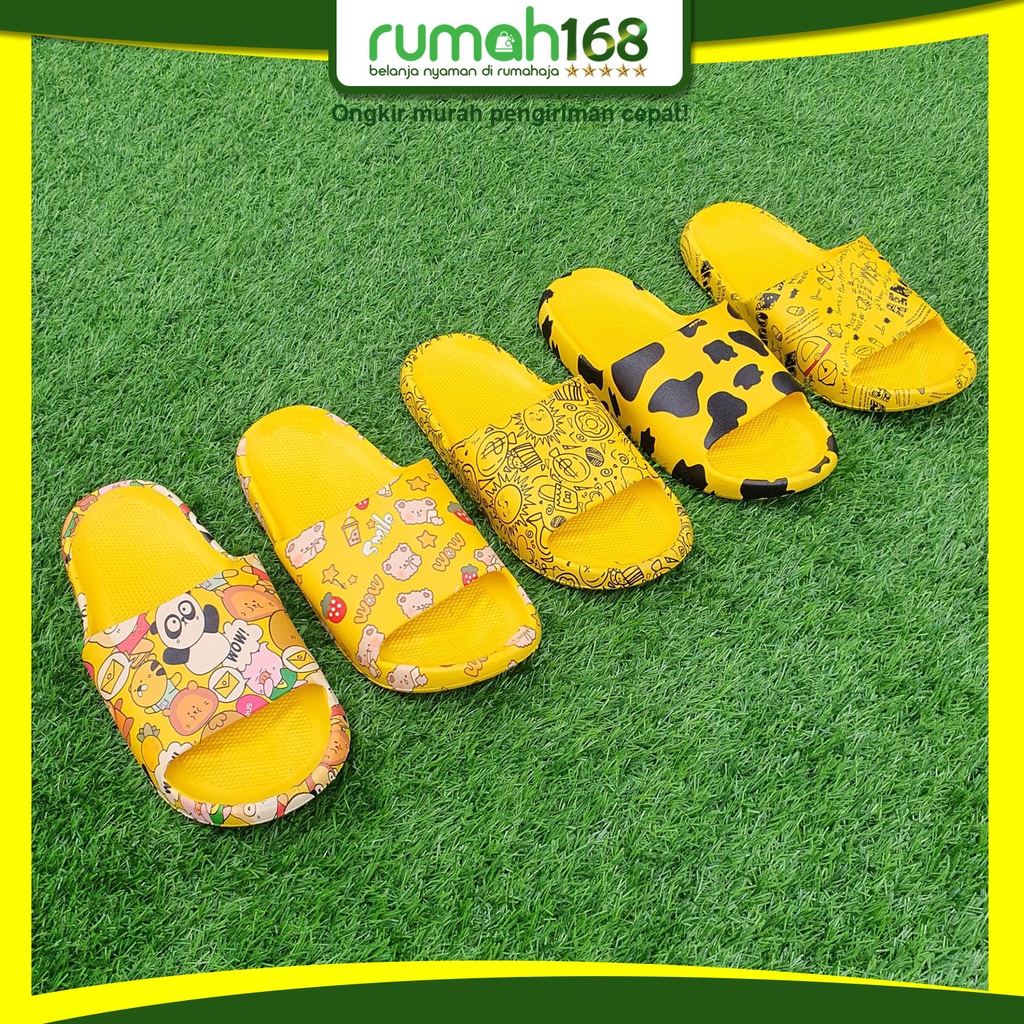 1.1 PUNCAK RUMAH168 SF02 panda motif slipper รองเท้าแตะรัก motif slipper รองเท้าแตะผู้หญิงแฟชั่นรองเ
