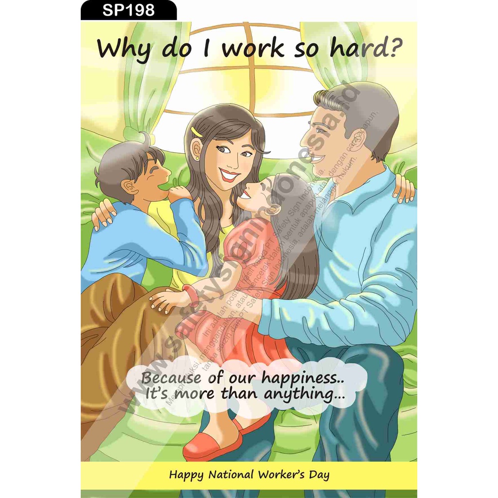 SP198 Poster K3 Safety A2 Figure - ทําไมฉันทํางานยากมาก?