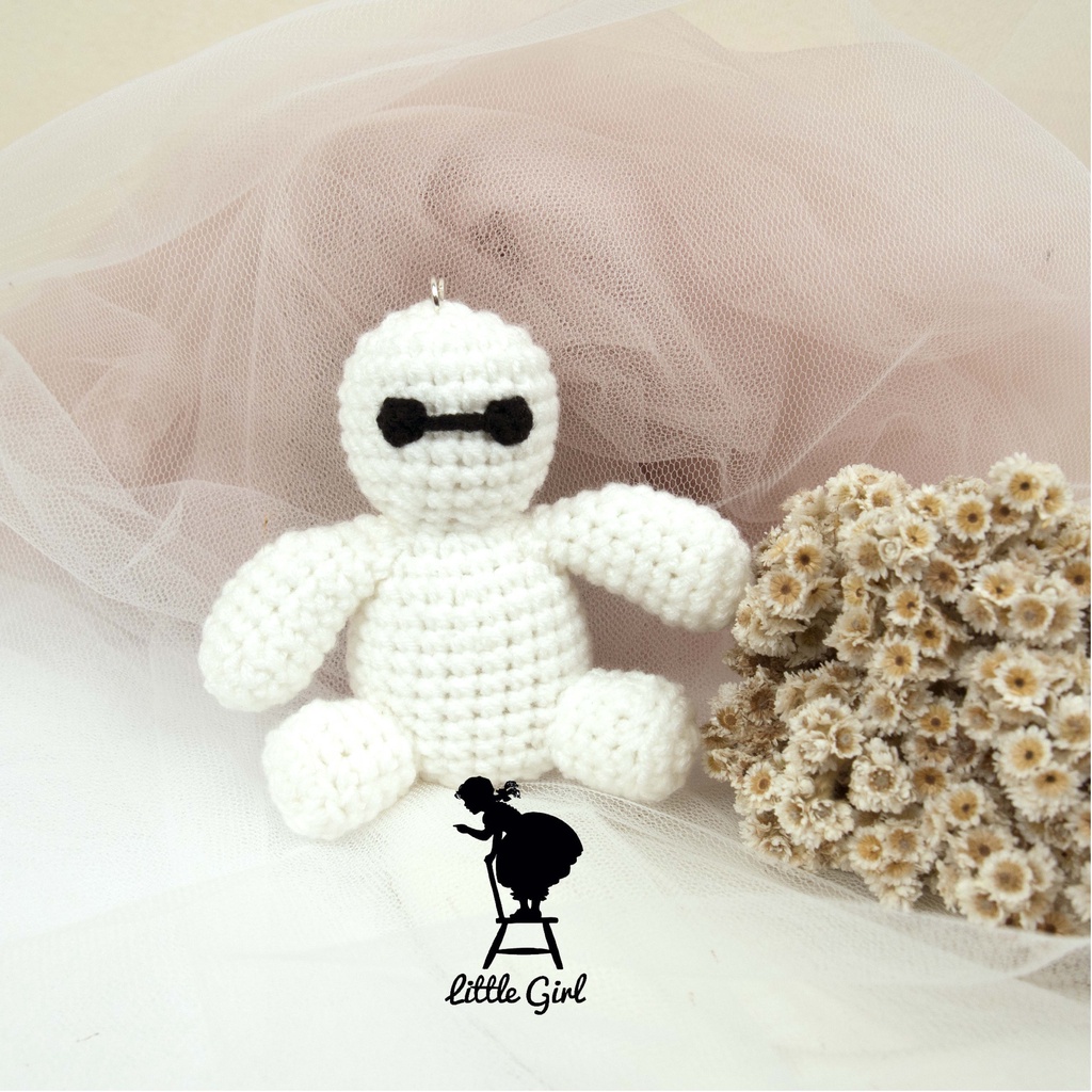 GANTUNGAN Littlegirl- ตุ๊กตาถัก / ตุ๊กตาโครเชต์ / พวงกุญแจตุ๊กตาถัก BAYMAX