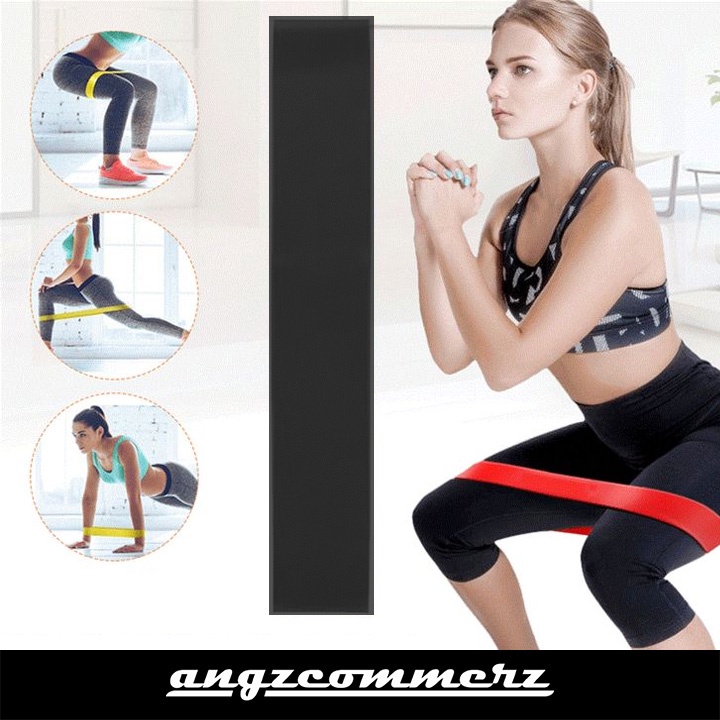 1.2 มม. ยางยืดโยคะต้านทาน O-Ring Band สีดํา 60x5cmRS