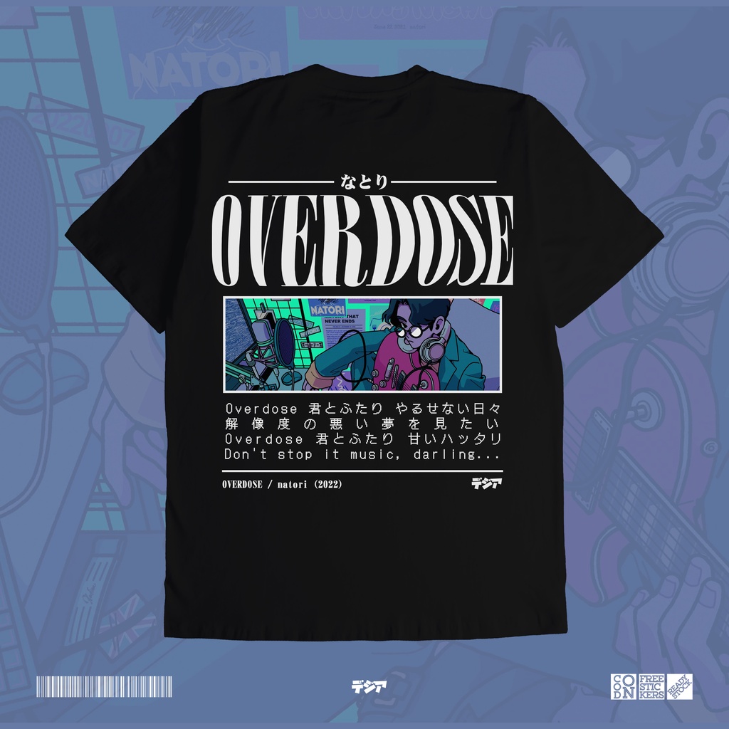 Natori Overdose Music อัลบั้มเดี่ยวตอนนี้เล่น Spotify อะนิเมะมังงะเสื้อยืดเสื้อผ้าญี่ปุ่น DJA ผ้า