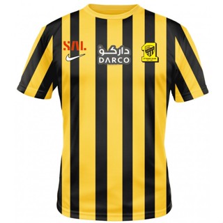 เสื้อกีฬาแขนสั้น ลายทีมชาติฟุตบอล AL ITTIHAD 2022/2023