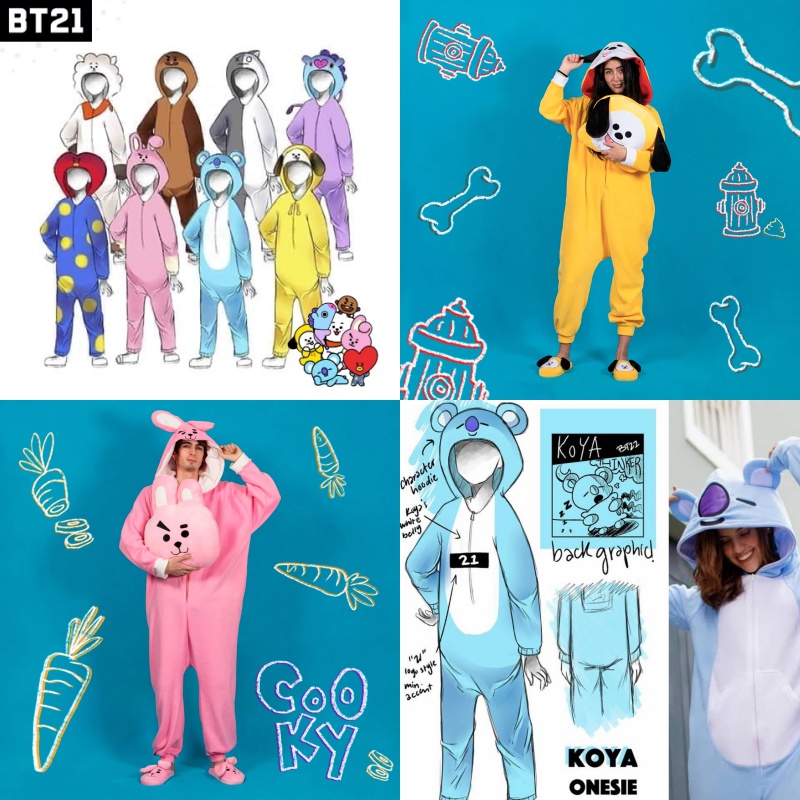 ชุดคอสเพลย์ Kigurumi BT21 BTS สําหรับผู้ใหญ่