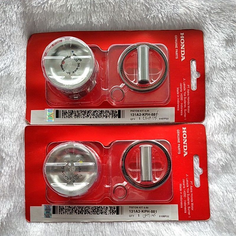 ชุดลูกสูบ supra x 125 karisma kirana OV. 25.50.75,100 131A2-KPH-881 AHM เดิม