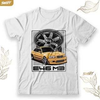 เสื้อยืด พิมพ์ลายรถยนต์ bmw E46 M3 Sport Car BAJU DISTRO