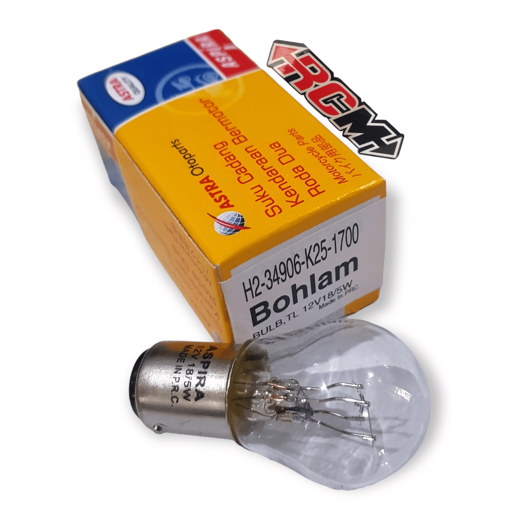 FP-34906-K25-2700 H2-34906-K25-1700 REAR BRAKE STOP LIGHT BULB 12V - 18 / 5W BEAT FI F1 ETC ORIGINAL