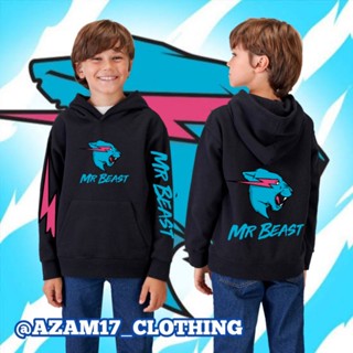 เสื้อแจ็กเก็ตกันหนาว มีฮู้ด ลาย Mr Beast Youtuber Mister Beast สําหรับเด็กผู้ชาย และเด็กผู้หญิง