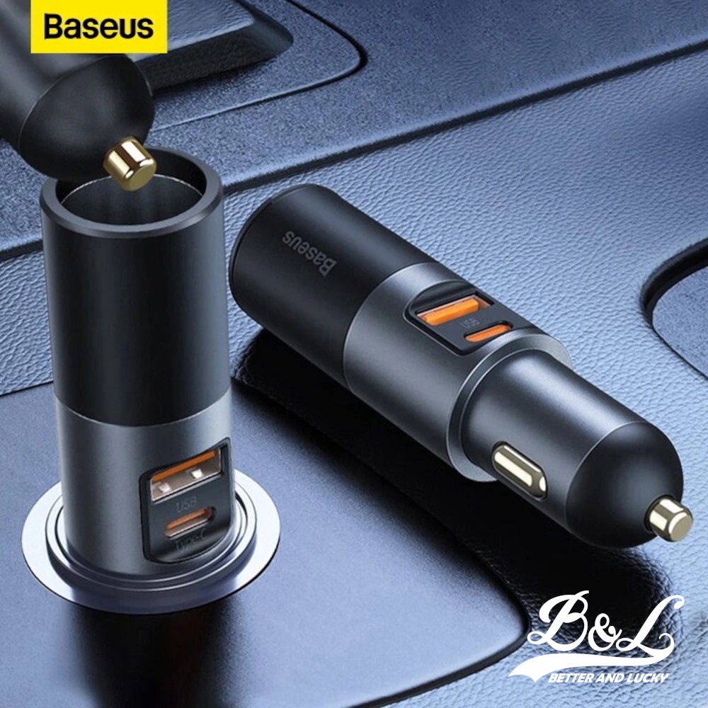 BASEUS Car Charger Fast Charging 120W พอร์ตไฟแช็ก SHARE TOGETHER 2-in-1