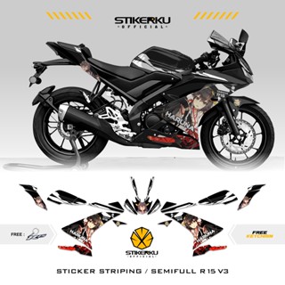 สติกเกอร์รูปลอก ลายอนิเมะ KAWAII YAMAHA R15V3 SEMIFULL STOCK DECALS R15 V3 Stickerkudecal R15 V3