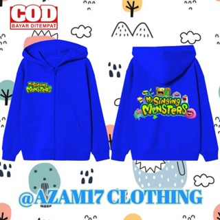 เสื้อแจ็กเก็ตกันหนาว มีฮู้ด แต่งซิป พิมพ์ลาย My Singing Monsters Game My Singing Monster สําหรับเด็กผู้ชาย และเด็กผู้หญิง