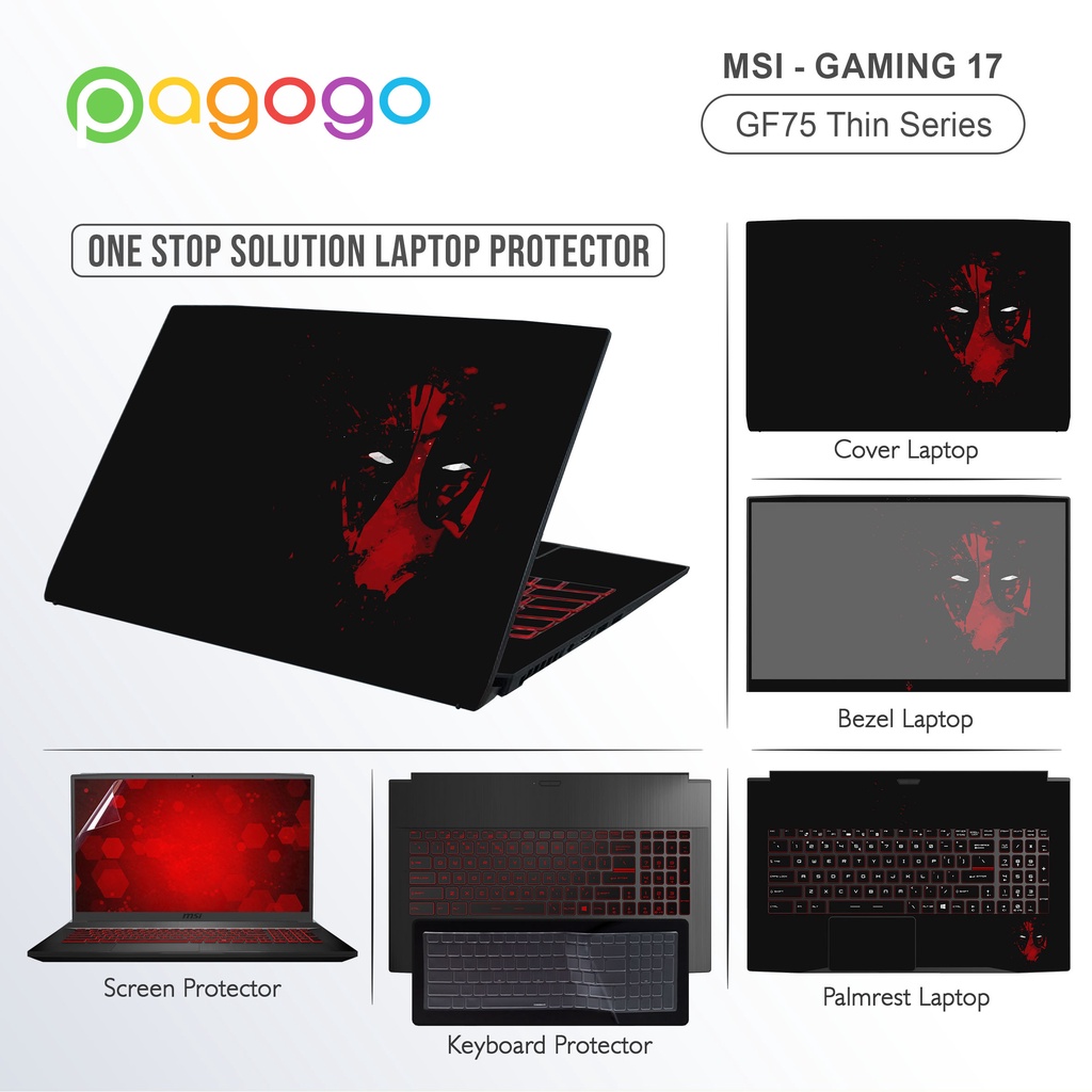 ป้องกันหน้าจอคีย์บอร์ด Garskin แล็ปท็อปสติกเกอร์ Msi GF75 บาง 9R 9RCX 9S 9SC 10S 10SCSR 10SDR