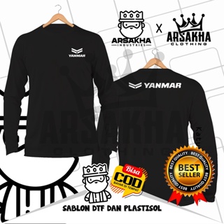 Yanmar เสื้อยืดแขนยาว ผ้าฝ้าย ลายโลโก้ บริษัท เครื่องยนต์ดีเซล v2 Distro Combed 30S Arsakha