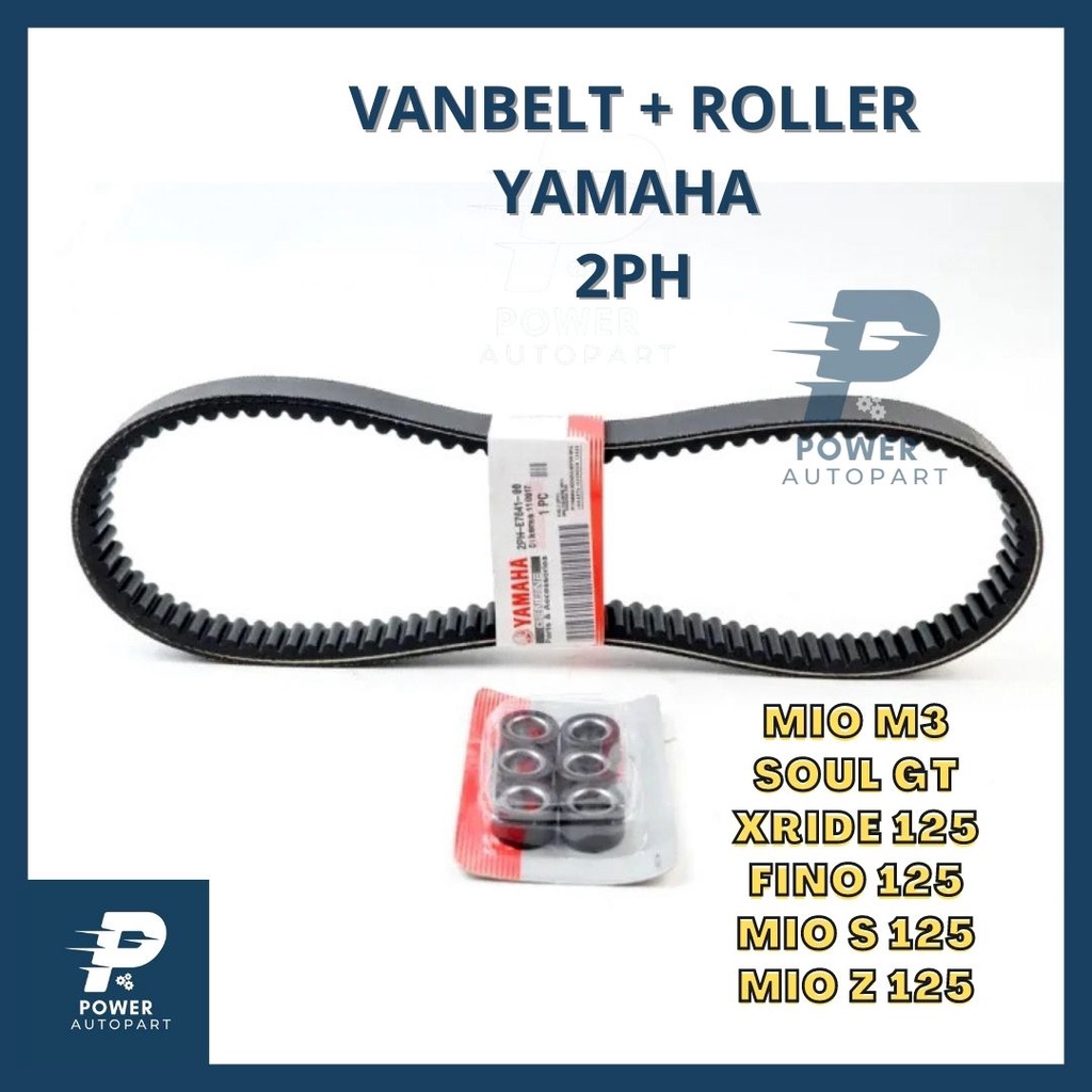 VANBELT V-BELT PLUS ROLLER YAMAHA MIO M3 - S - Z - SOUL GT, X RIDE 125 ORIGINAL QUALITY - 2PH