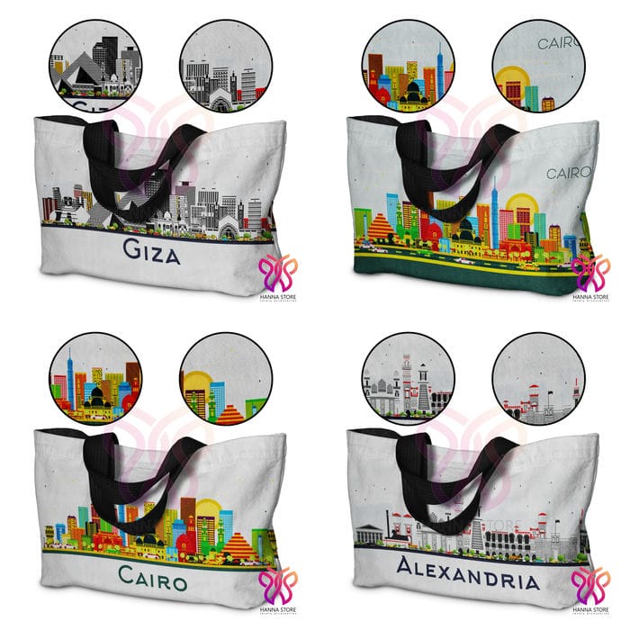 กระเป๋าโท้ตของที่ระลึก Cairo Alexandria Cairo