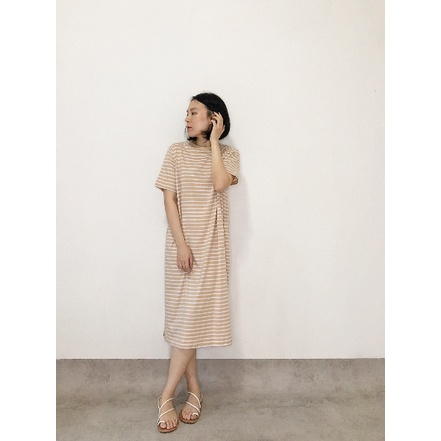 Everyday Kim Dress Khaki Dotdtails - เดรสผู้หญิง