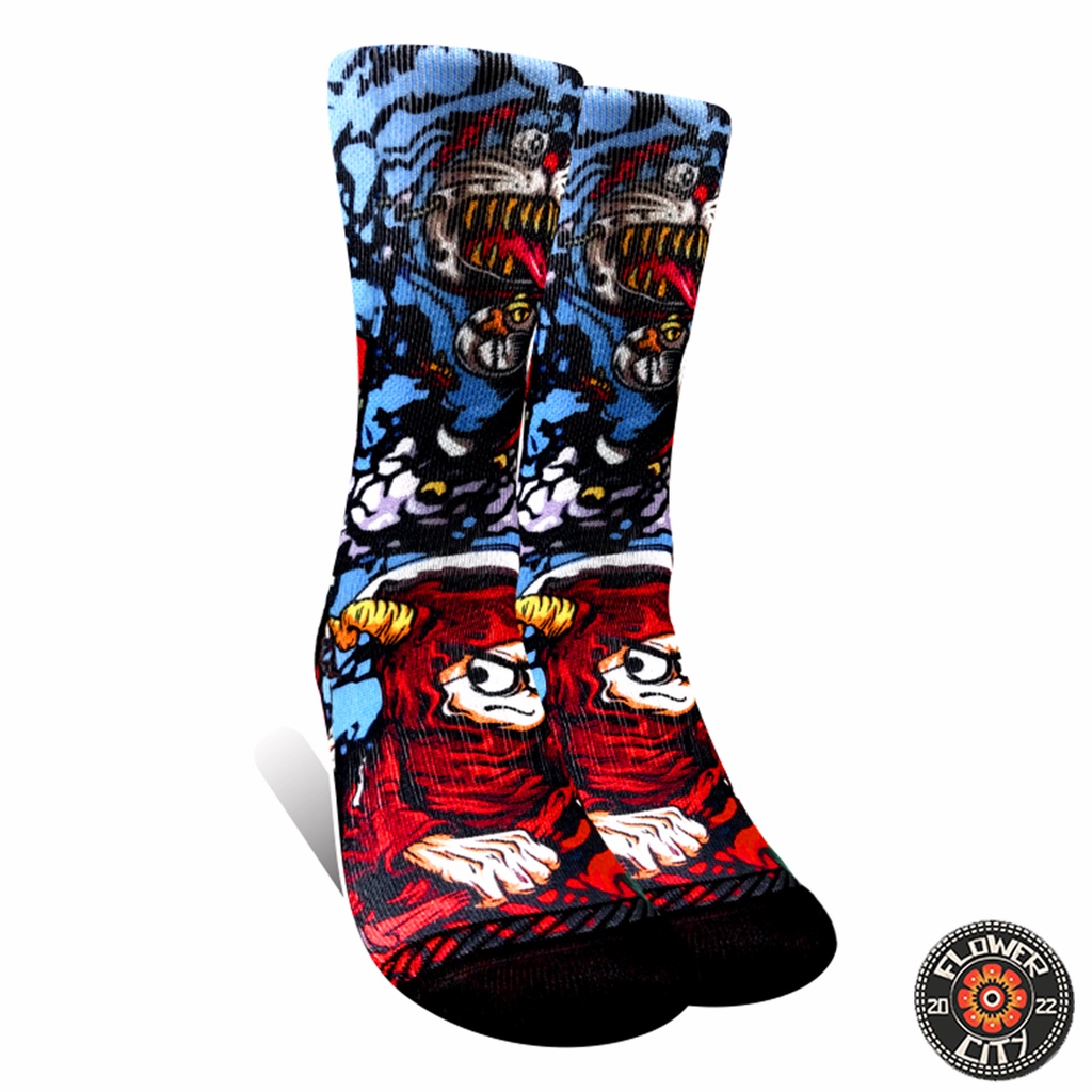 เลขที่. F107 ถุงเท้าพิมพ์ลาย Doraemon Monster Motif (FC)