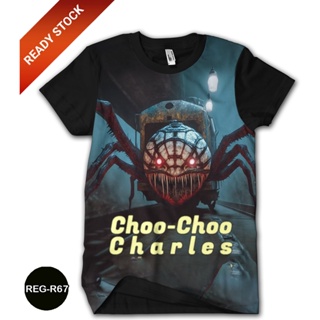 Choo-choo Charles เสื้อยืดลําลอง แขนสั้น พิมพ์ลายเกมสยองขวัญ 3D สําหรับเด็ก REG-R67