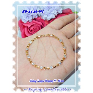 สร้อยข้อมือชุบทอง 18k SS-2126-NI สีทอง