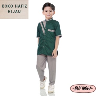 Koko Anak ชุดเสื้อแขนสั้น เลือกสีได้ สไตล์มุสลิม สําหรับเด็กผู้ชาย อายุ 1-10 ปี