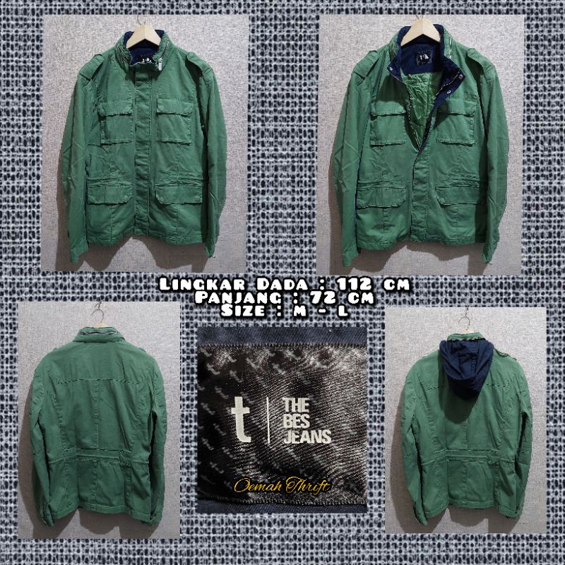 HIJAU Tactical Parka Jacket M65 Army Green Color TBJ Jeans Brand Second Original.