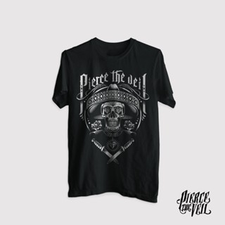 เสื้อยืด พิมพ์ลาย Pierce The Veil Band Skull