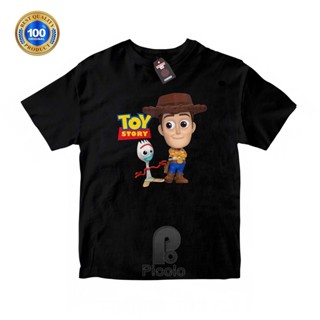 (ฟรีชื่อ) เสื้อยืด ผ้าฝ้าย พิมพ์ลายการ์ตูน MOTIF The Latest TOY STORY UNISEX สําหรับเด็ก