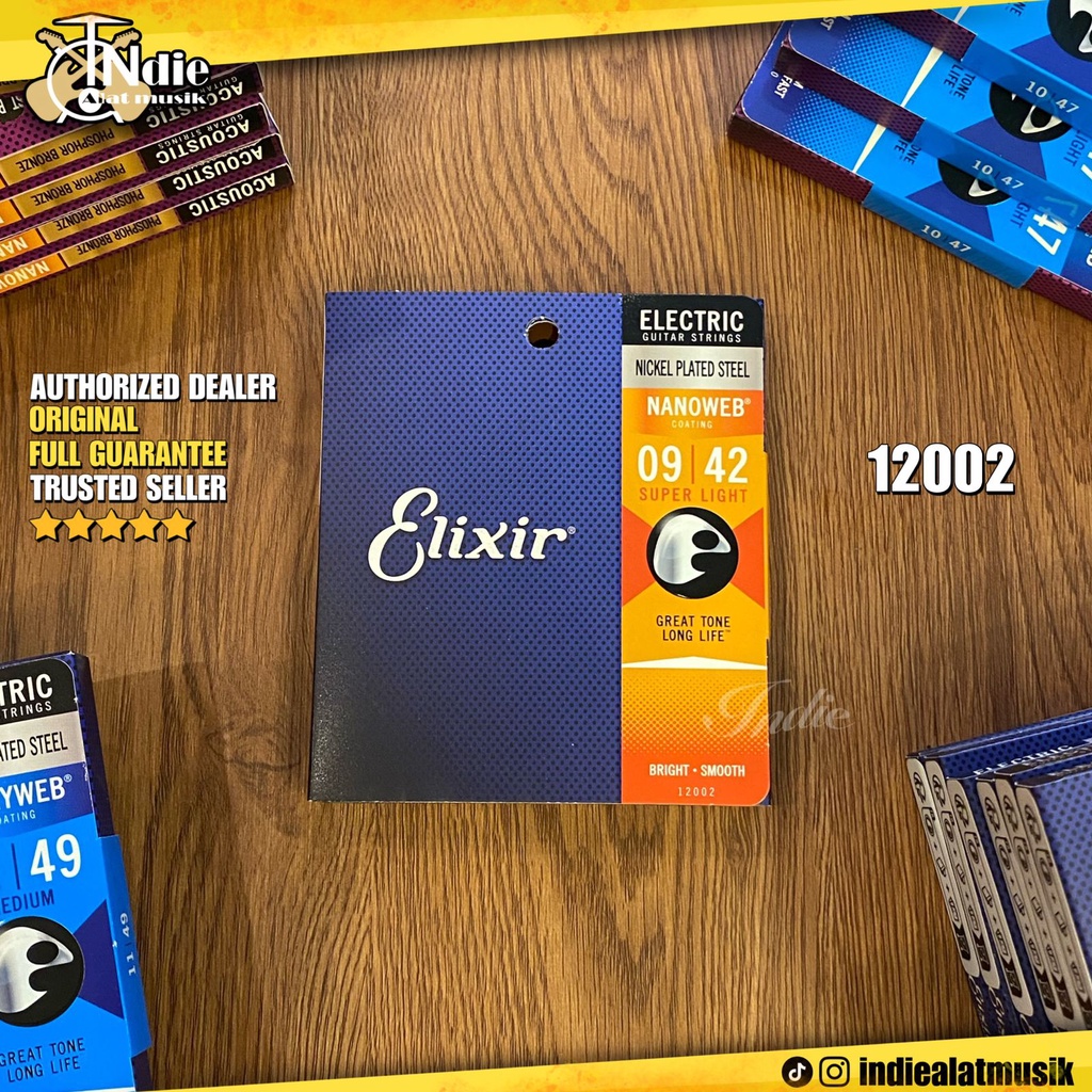 สายกีตาร์ไฟฟ้า Elixir Nanoweb 09-42 12002