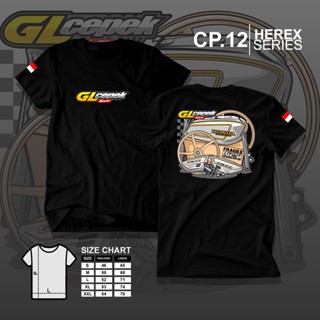 Kaos Racing gl 100 อุปกรณ์เสริมรถจักรยานยนต์ gl CEPEK - Kaos Men Distro สไตล์มอเตอร์ cb gl mp tiger CP.12