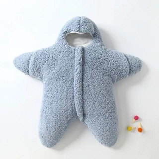 Cute Patrick Starfish Character Baby Coat วัสดุขนสัตว์ sherpa นุ่มและหนา 3 - 12 เดือน