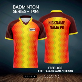 เสื้อกีฬาแขนสั้น ลายทีมชาติวอลเลย์บอล BADMINTON 2023 - P36