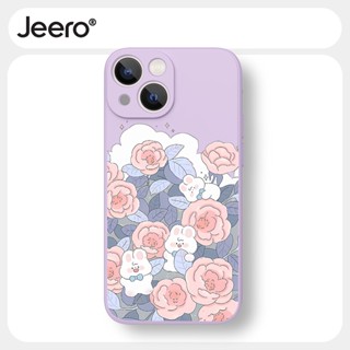 Jeero เคสไอโฟน เคสซิลิโคนนุ่มกันกระแทกน่ารักตลก เคสโทรศัพท์ Compatible for iPhone 14 13 12 11 Pro Max SE 2020 X XR XS 8 7 6 6S Plus พลัส HFF2647