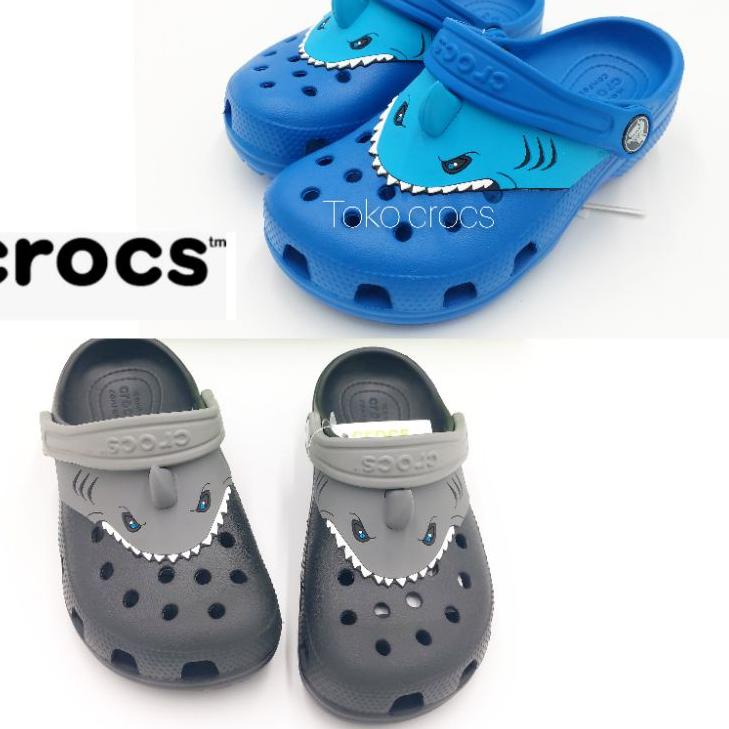 ✨ 7.7 Crocs Kids Shark / Crocs kids Fun lab sharks / แตรฉลาม