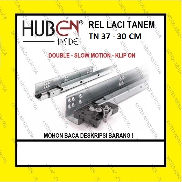 HUBEN รางลิ้นชัก Tandem 30 ซม. HUBEN TD-27 ราง Tandem Clip-ON