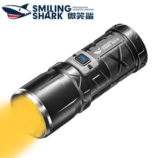 Smilingshark SD7100 ไฟฉาย led สีเหลือง สว่างมาก Type-C ซูมได้ 5 โหมด กันน้ํา สําหรับตั้งแคมป์ เดินป่า ล่าสัตว์