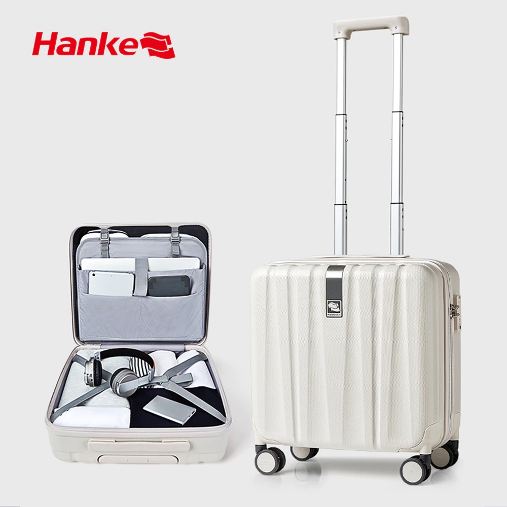 Hanke Signature 16in H80002 - กระเป๋าเดินทาง 4 ล้อ หมุนได้ 360 องศา 16 นิ้ว น้ําหนักเบา กันรอยขีดข่วน สําหรับเดินทาง