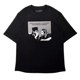 เสื้อยืด โอเวอร์ไซซ์ ลาย Soekarno x kurt cobain 16s