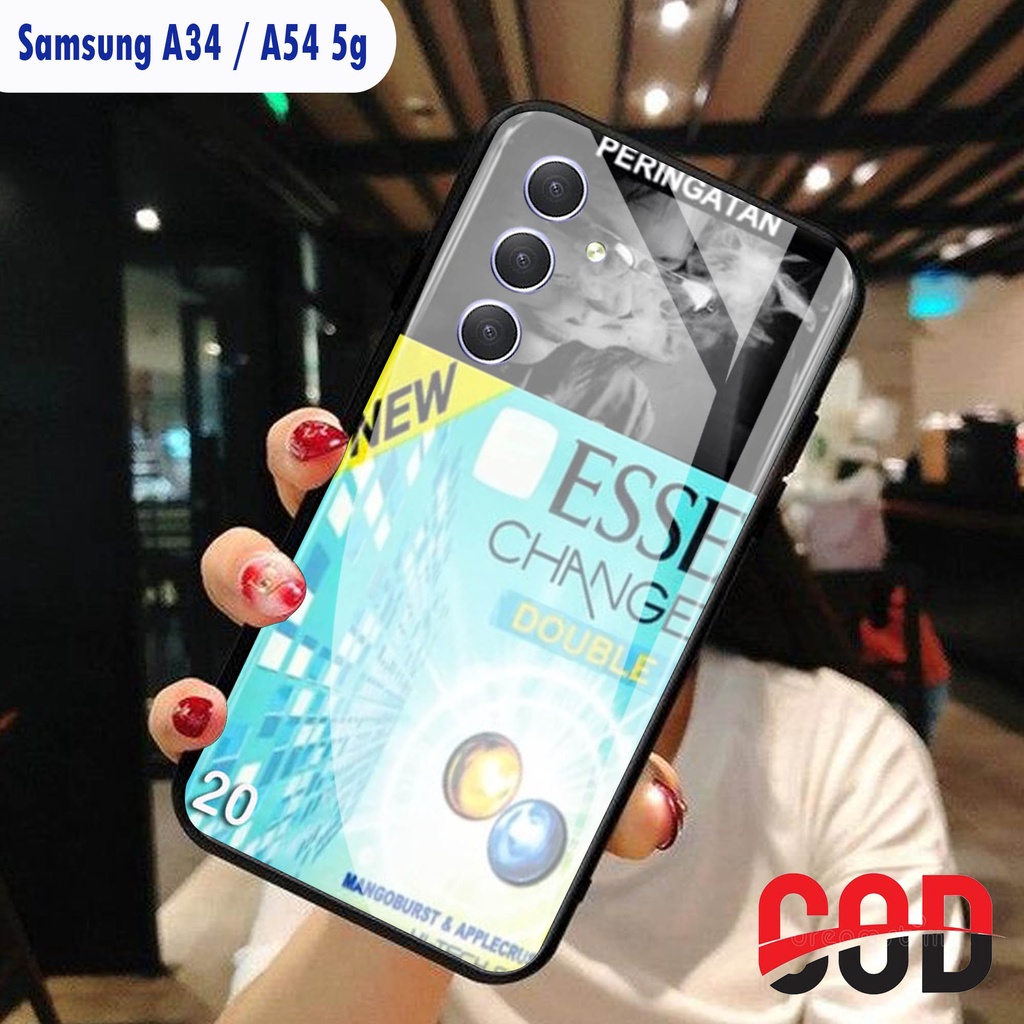 (S109) SAMSUNG A34 A54 5G Glass Case - เคสมือถือใหม่ล่าสุด - SAMSUNG A34 A54 5G - ฟิล์มกันรอยมือถือ 