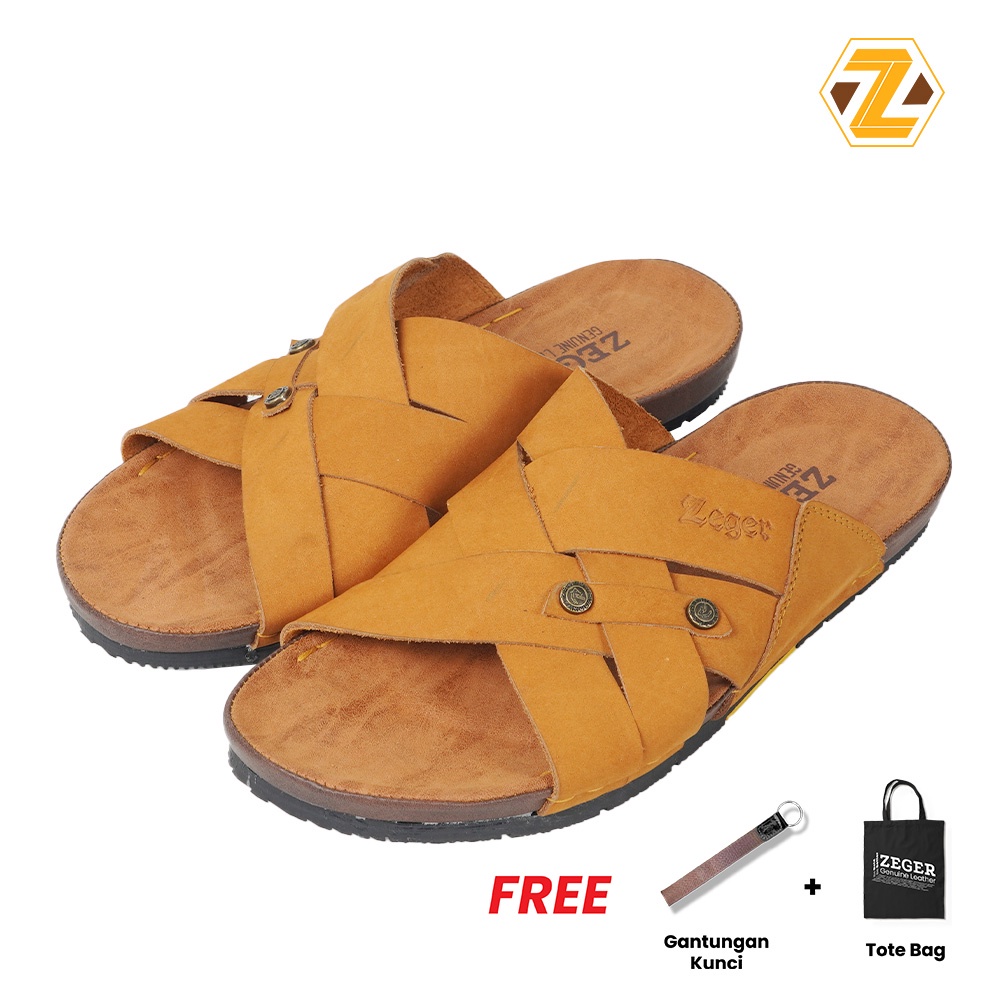 ZEGER รองเท้าแตะหนังผู้ชายแบบสวม - VIKING 957