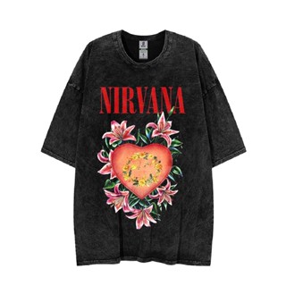 เสื้อยืด ลาย Nirvana Heart Box สไตล์วินเทจ