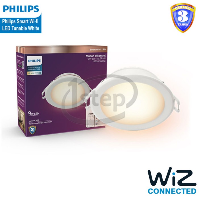 [สมาร ์ ท ] Philips Smart Wifi Downlight Led 9 วัตต ์ Wiz Tuning White [Lamp ]