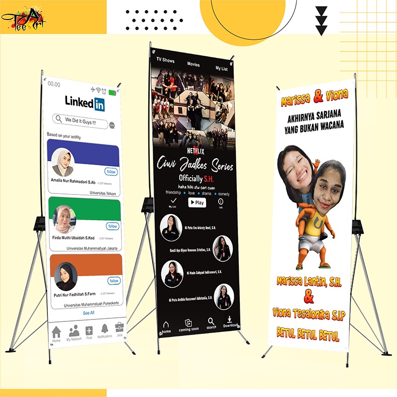 X BANNER 60X160 GRADUATION, BIRTHDAY, WEDDING, TRADE - ออกแบบฟรี - ครบรอบ 1 รายการ