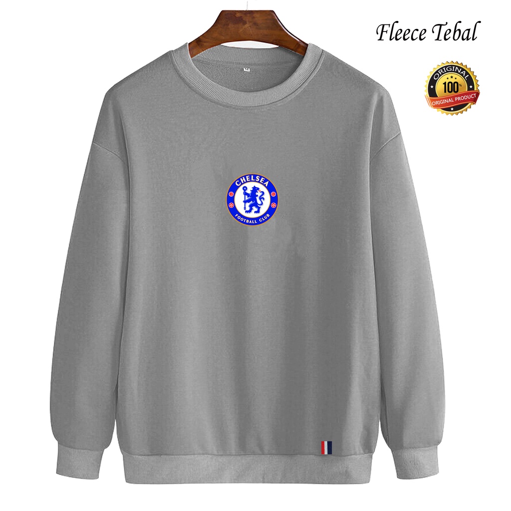 เสื้อกันหนาว คอกลม มีฮู้ด ลายโลโก้ chelsea ของแท้ สําหรับผู้ชาย และผู้หญิง