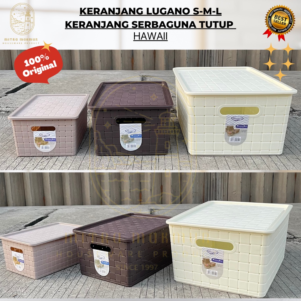 กล่องอเนกประสงค์พร้อมตะกร้าอเนกประสงค์ / ตะกร้า LUGANO ขนาด S - M -